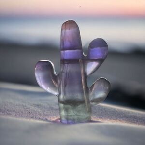 Fluorite Crystal Cactus‎ Meditation Healing Stone